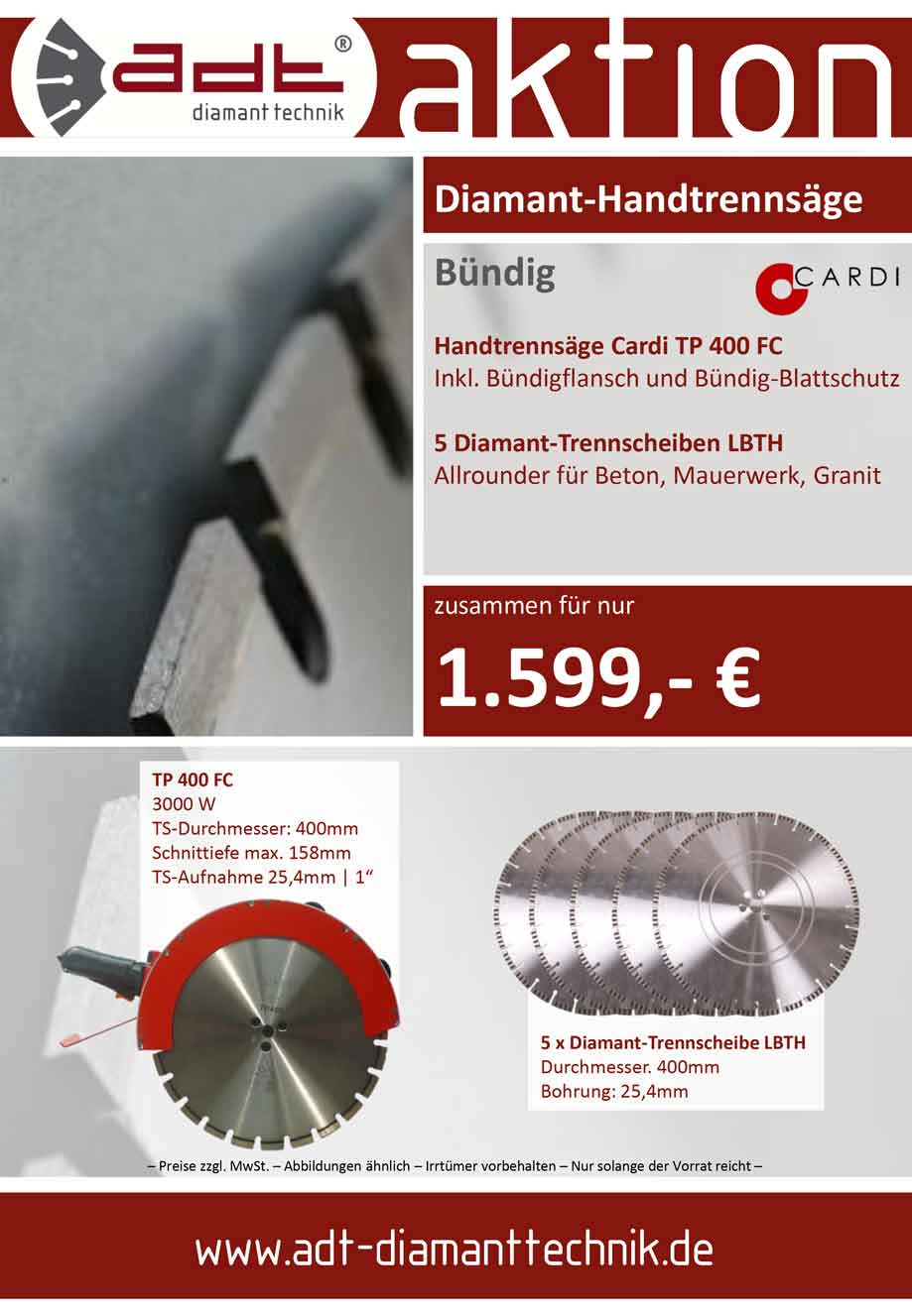 Cardi Diamant-Handtrennsäge bündig Sonderangebot