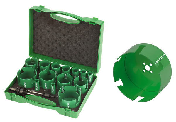 Hitachi Lochsägen Set Elektriker, Sanitär, Kombi-Set Hartmetall bestückt