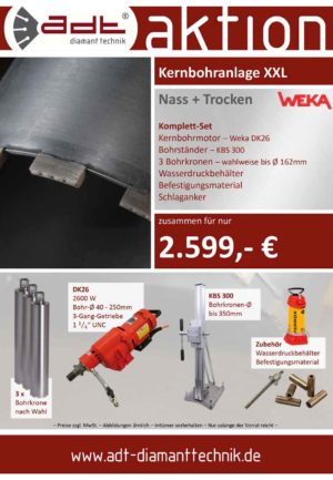 Kernbohranlage XXL Weka Sonderangebot
