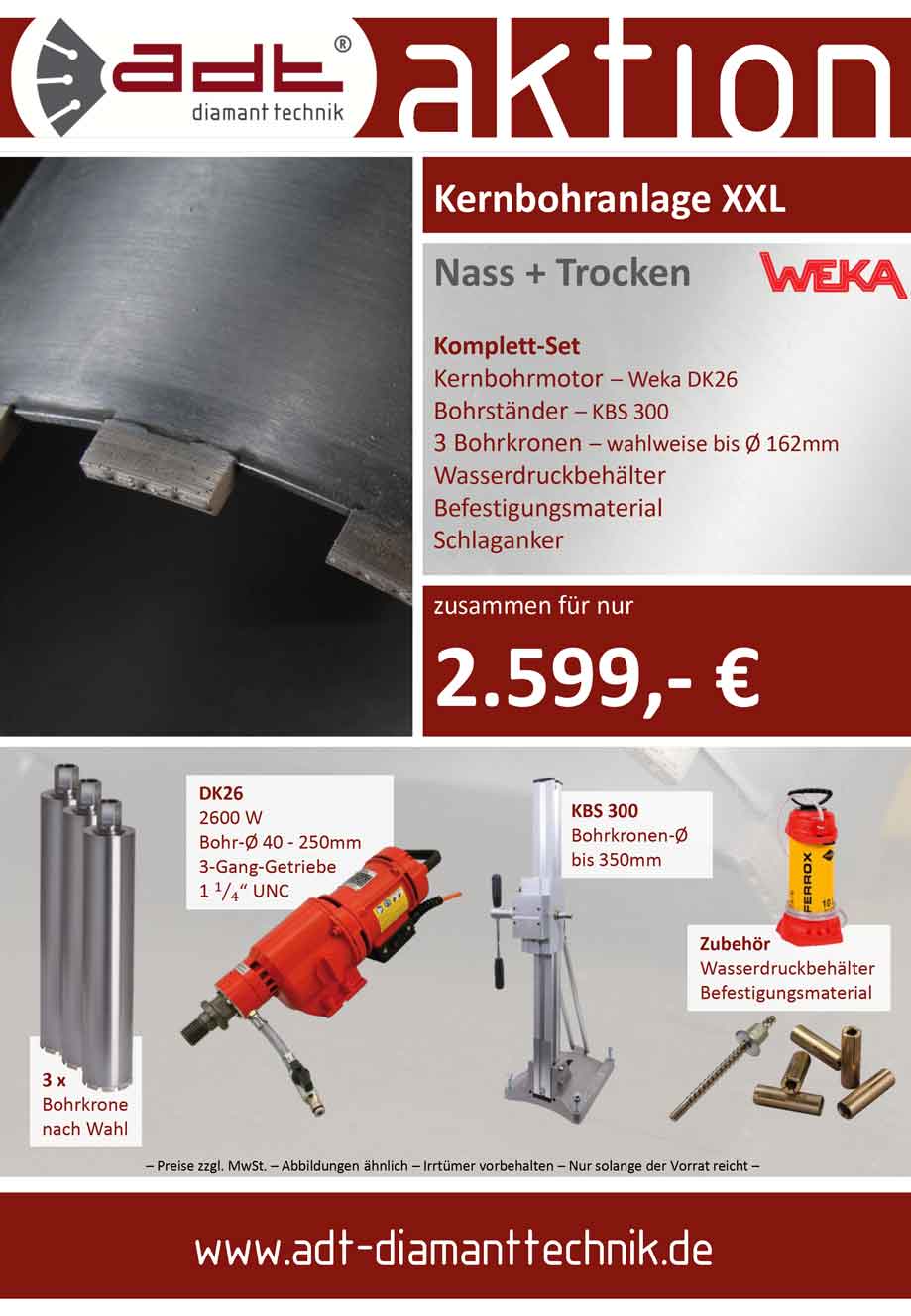Kernbohranlage XXL Weka Sonderangebot